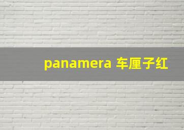 panamera 车厘子红